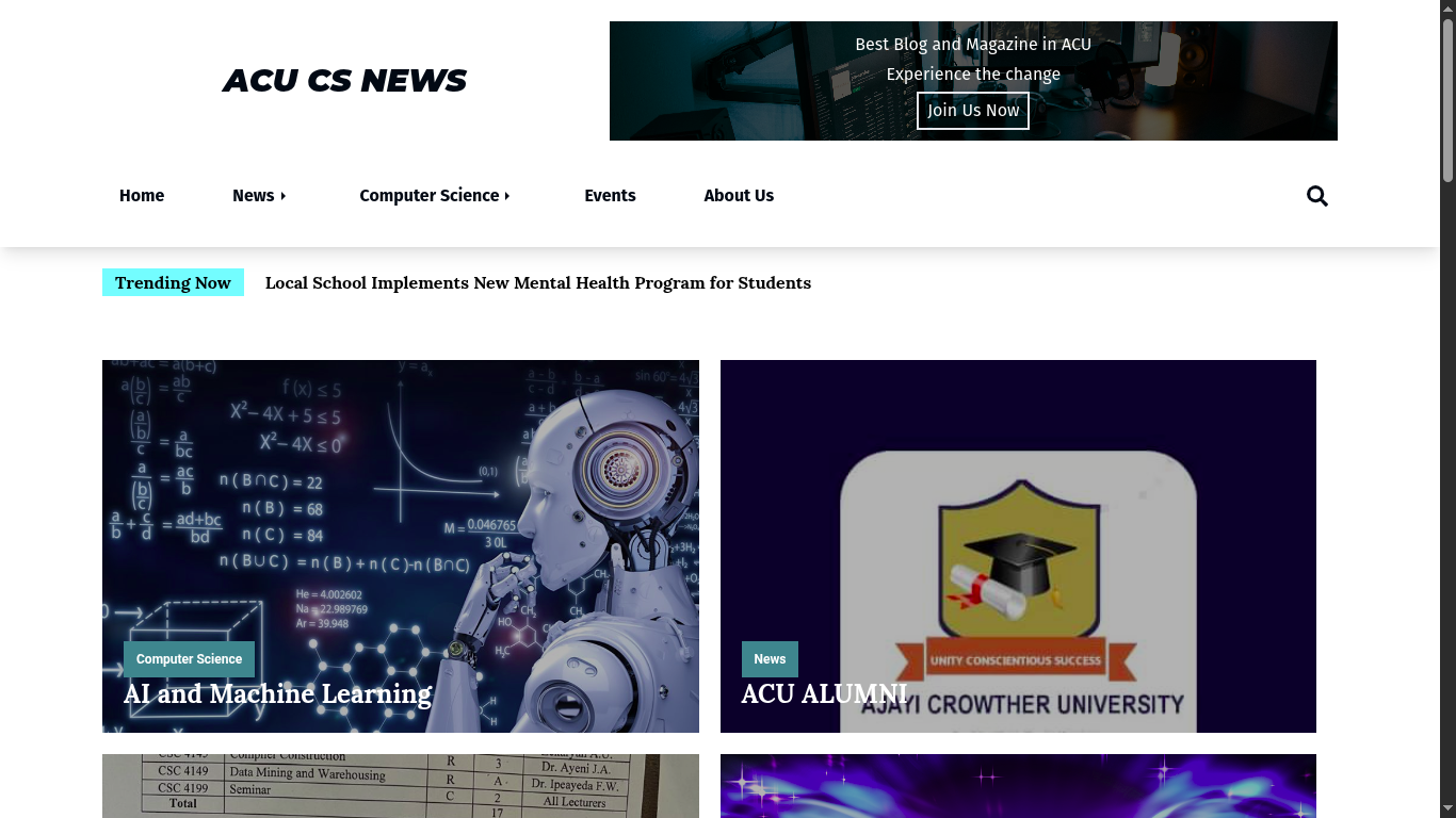 News Portal project screenshot